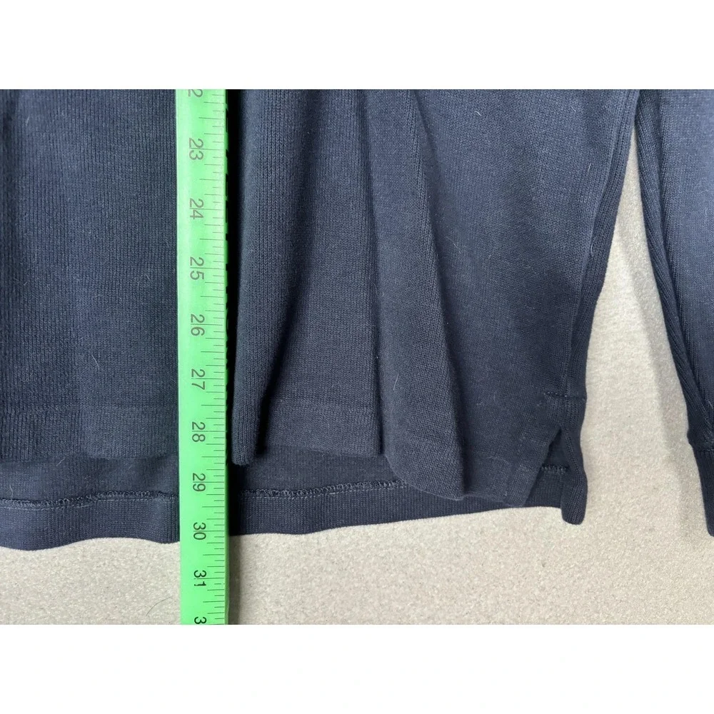 Polo Ralph Lauren Sweater Mens Large Blue 1/4 Zip Mock Neck Knit Pullover Logo